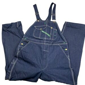Key Imperial Overalls Men 38x32 Blue Denim Bib  Brace Workwear Farm Chore VTG